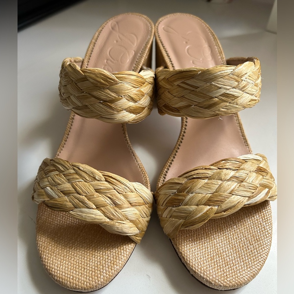 J.Crew Lucie Woven block heel.